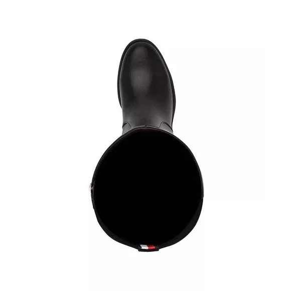 Tommy Hilfiger Imizza Boots 7.5M Black Faux Leather Knee‑High NIB msrp$159 - Picture 4 of 15